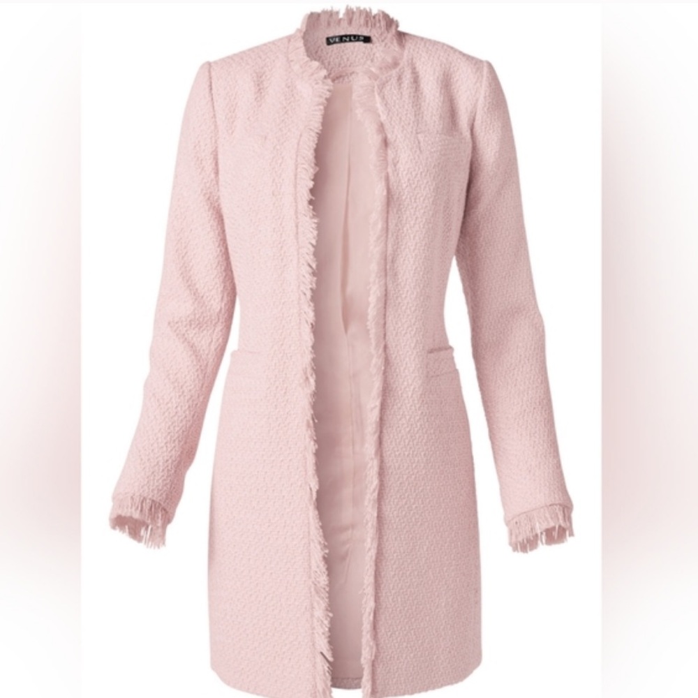 VENUS Soft Pink Textured Jacket